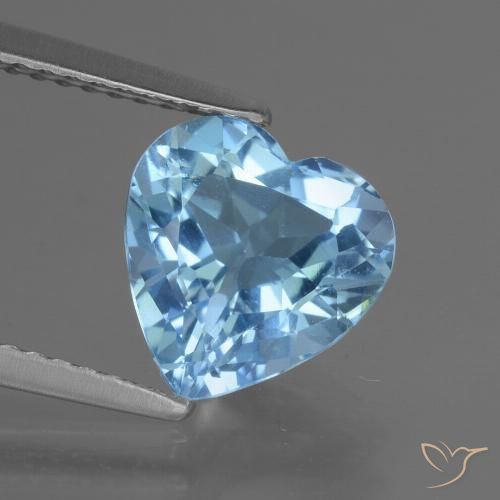 2.83ct Natural Azul Suíço Topázio, Coração, VS