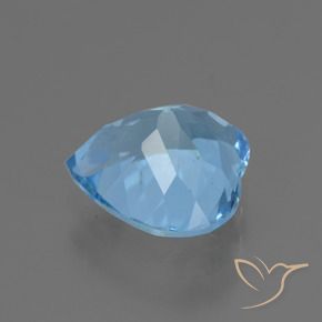 Topázio Azul Suíço Natural 2.83ct, Coração, VS