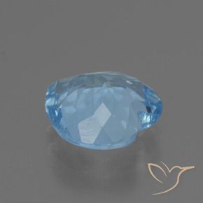 Topázio Azul Suíço Natural 2.70ct, Coração, VVS-VS