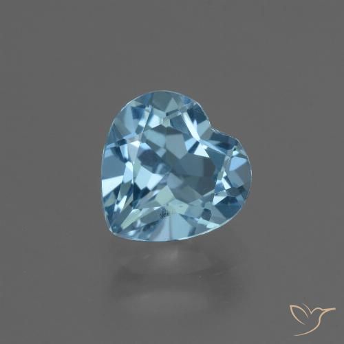 3.14ct Natural Azul Suíço Topázio, Coração, VVS
