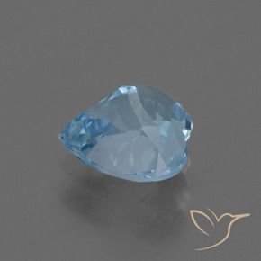 Topázio Céu azul Natural 3.15ct, Coração, VVS-VS