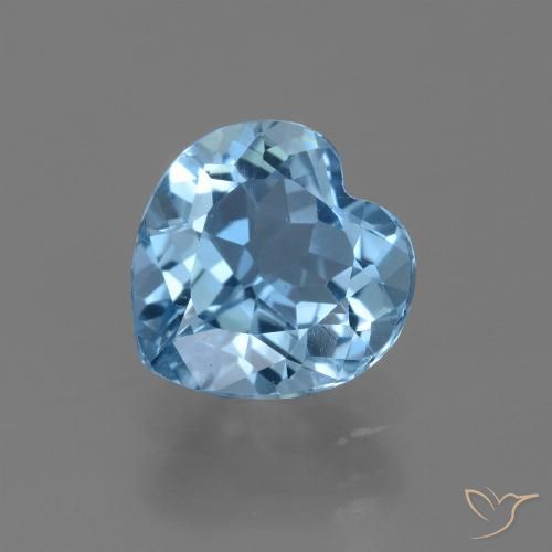 3.03ct Natural Azul Suíço Topázio, Coração, VVS