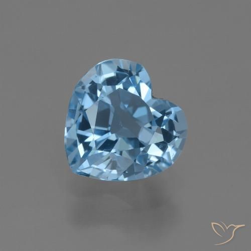 2.96ct Natural Azul Suíço Topázio, Coração, VVS