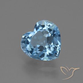 Topázio Azul Suíço Natural 2.96ct, Coração, VVS