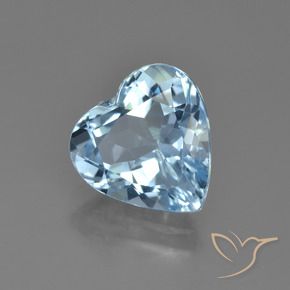 Topázio Céu azul Natural 4.04ct, Coração, VS