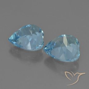 Pedras preciosas de Topázio Azul Suíço natural de 8.65 ct, Coração, VVS-VS