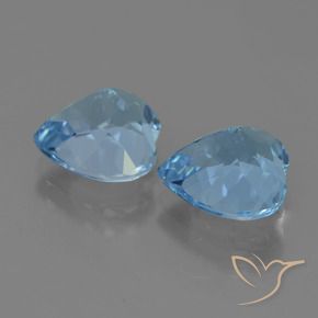 Pedras preciosas de Topázio Céu azul natural de 8.64 ct, Coração, VS