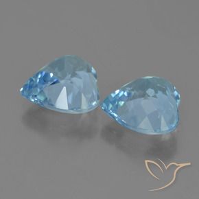 Pedras preciosas de Topázio Azul Suíço natural de 8.34 ct, Coração, VVS-VS