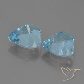 Pedras preciosas de Topázio Azul Suíço natural de 8.48 ct, Coração, VVS