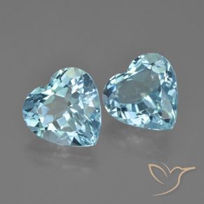 Pedras preciosas de Topázio Céu azul natural de 8.81 ct, Coração, VVS-VS