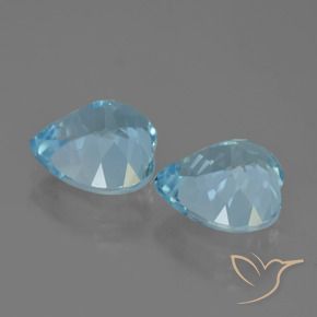 Pedras preciosas de Topázio Céu azul natural de 8.81 ct, Coração, VVS-VS