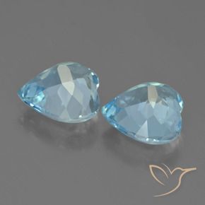 Pedras preciosas de Topázio Céu azul natural de 8.03 ct, Coração, VVS