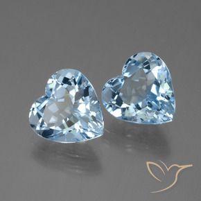 Pedras preciosas de Topázio Céu azul natural de 8.28 ct, Coração, VVS-VS