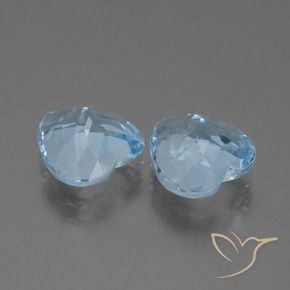 Pedras preciosas de Topázio Céu azul natural de 8.28 ct, Coração, VVS-VS