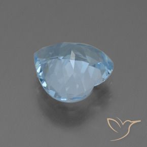 Topázio Azul Suíço Natural 3.48ct, Coração, VVS