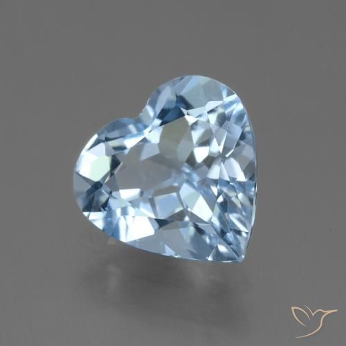 Topázio Céu azul Natural 3.49ct, Coração, VVS