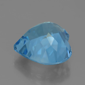 Topázio azul intenso Natural 9.76ct, Formato de coração, VVS
