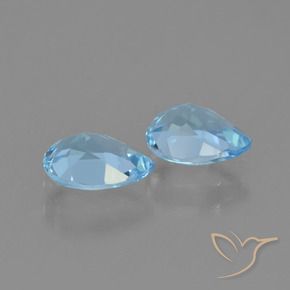 Pedras preciosas de Topázio Céu azul natural de 1.63 ct, Formato de pêra, VVS