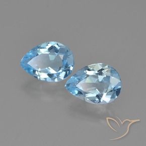 Pedras preciosas de Topázio Céu azul natural de 1.70 ct, Formato de pêra, VVS-VS