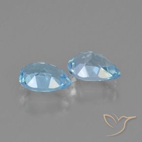 Pedras preciosas de Topázio Céu azul natural de 1.70 ct, Formato de pêra, VVS-VS