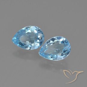 Pedras preciosas de Topázio Céu azul natural de 1.71 ct, Formato de pêra, VVS