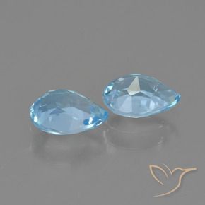 Pedras preciosas de Topázio Céu azul natural de 1.71 ct, Formato de pêra, VVS