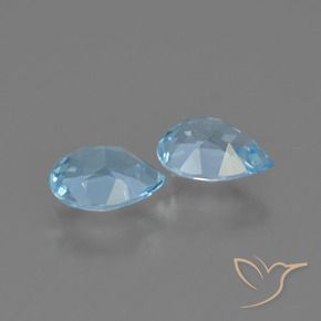 Pedras preciosas de Topázio Céu azul natural de 1.46 ct, Formato de pêra, VVS-VS
