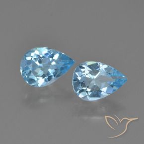 Pedras preciosas de Topázio Céu azul natural de 1.49 ct, Formato de pêra, VVS-VS