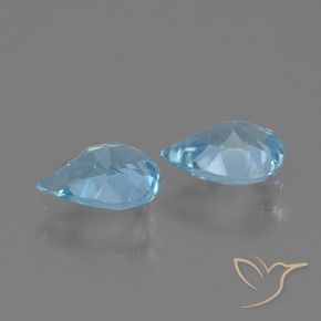Pedras preciosas de Topázio Céu azul natural de 1.49 ct, Formato de pêra, VVS-VS