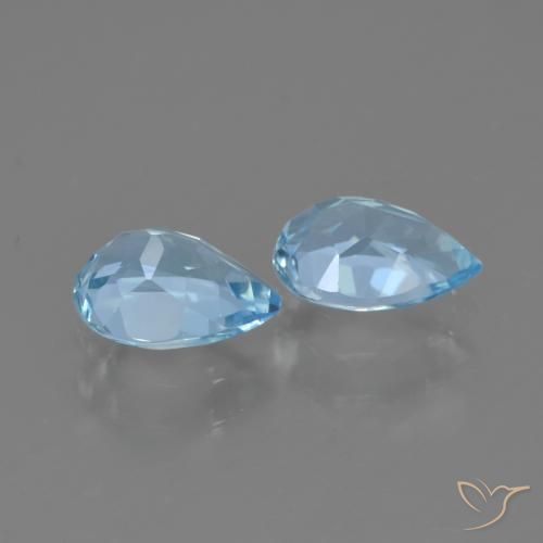Pedras preciosas de Topázio Céu azul natural de 1.85 ct, Formato de pêra, VVS