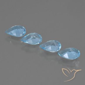 Pedras preciosas de Topázio Céu azul natural de 2.89 ct, Formato de pêra, VVS