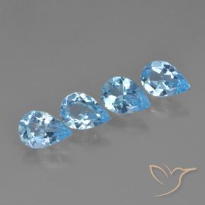 Pedras preciosas de Topázio Céu azul natural de 2.71 ct, Formato de pêra, VVS