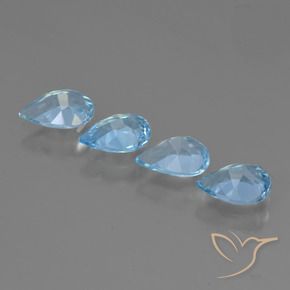 Pedras preciosas de Topázio Céu azul natural de 2.75 ct, Formato de pêra, VVS