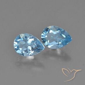 Pedras preciosas de Topázio Céu azul natural de 1.81 ct, Formato de pêra, VVS-VS