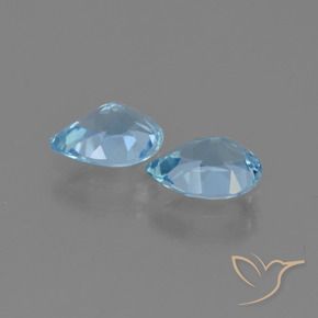 Pedras preciosas de Topázio Céu azul natural de 1.81 ct, Formato de pêra, VVS-VS