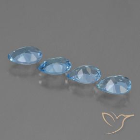 Pedras preciosas de Topázio Céu azul natural de 3.31 ct, Formato de pêra, VVS-VS