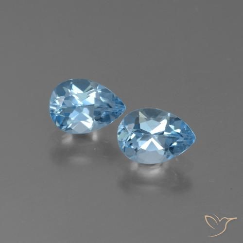 1.81ctw Natural Céu azul Topázio, Formato de pêra, VS