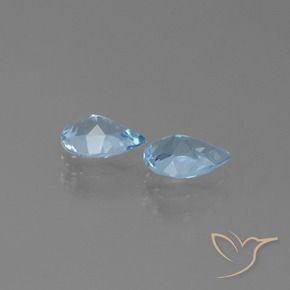Pedras preciosas de Topázio Céu azul natural de 1.41 ct, Formato de pêra, VS