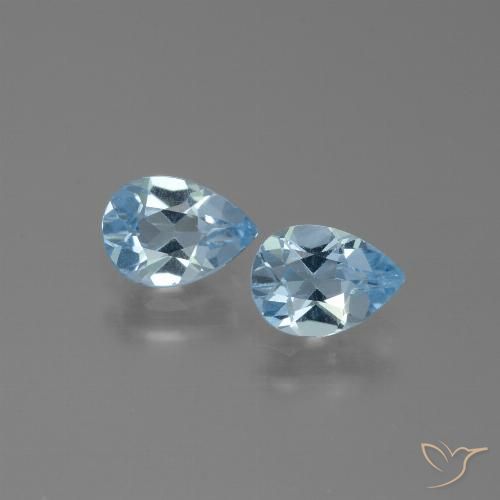 1.61ctw Natural Céu azul Topázio, Formato de pêra, VS
