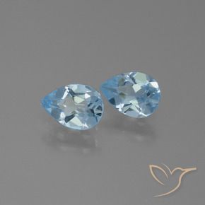Pedras preciosas de Topázio Céu azul natural de 1.61 ct, Formato de pêra, VS