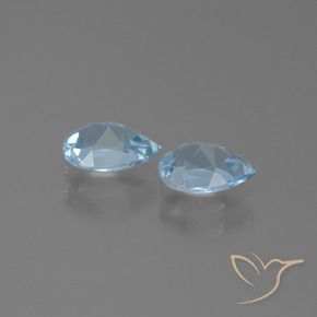 Pedras preciosas de Topázio Céu azul natural de 1.61 ct, Formato de pêra, VS