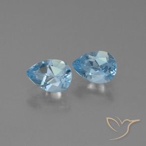 Pedras preciosas de Topázio Céu azul natural de 1.76 ct, Formato de pêra, VVS-VS