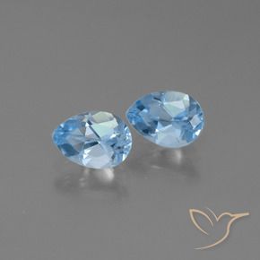 Pedras preciosas de Topázio Céu azul natural de 1.61 ct, Formato de pêra, VS