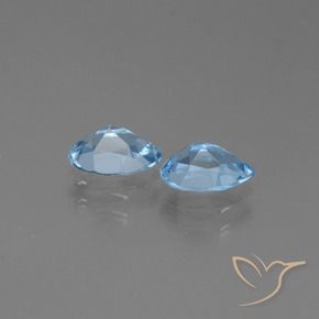 Pedras preciosas de Topázio Céu azul natural de 1.61 ct, Formato de pêra, VS