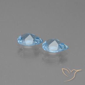Pedras preciosas de Topázio Céu azul natural de 1.60 ct, Formato de pêra, VS