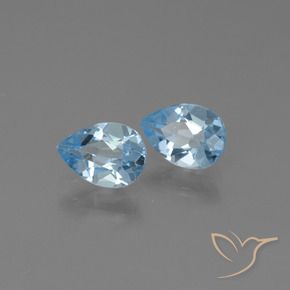 Pedras preciosas de Topázio Céu azul natural de 1.64 ct, Formato de pêra, VS