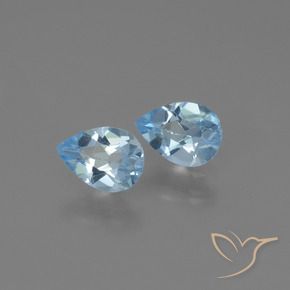 Pedras preciosas de Topázio Céu azul natural de 1.60 ct, Formato de pêra, VS