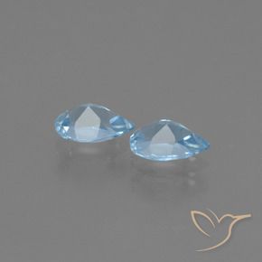 Pedras preciosas de Topázio Céu azul natural de 1.60 ct, Formato de pêra, VS