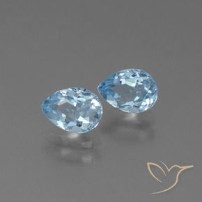 Pedras preciosas de Topázio Céu azul natural de 1.81 ct, Formato de pêra, VVS-VS