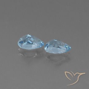 Pedras preciosas de Topázio Céu azul natural de 1.81 ct, Formato de pêra, VVS-VS